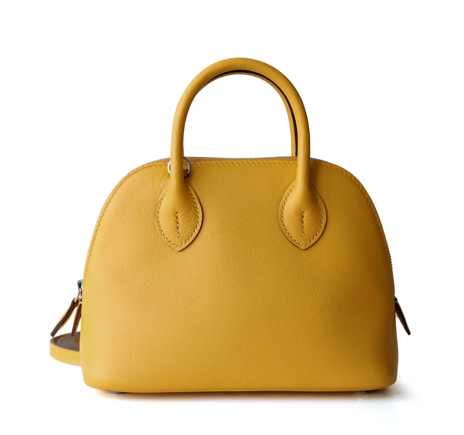 "Monterosso" Sac bowling femme en cuir vachette pleine fleur