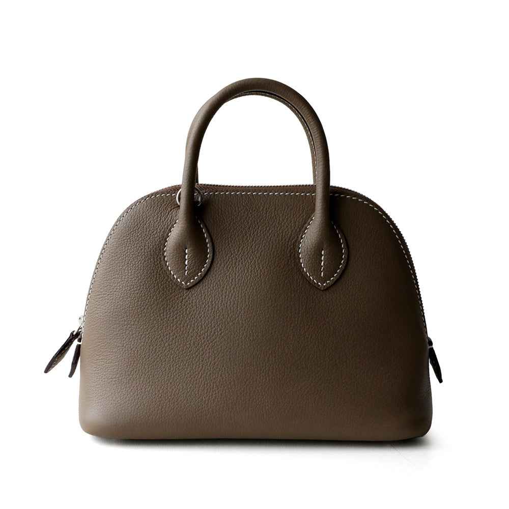 "Monterosso" Sac bowling femme en cuir vachette pleine fleur