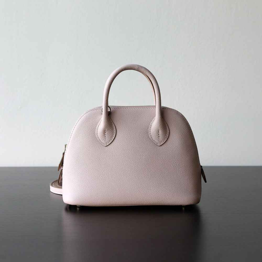 "Monterosso" Sac bowling femme en cuir vachette pleine fleur