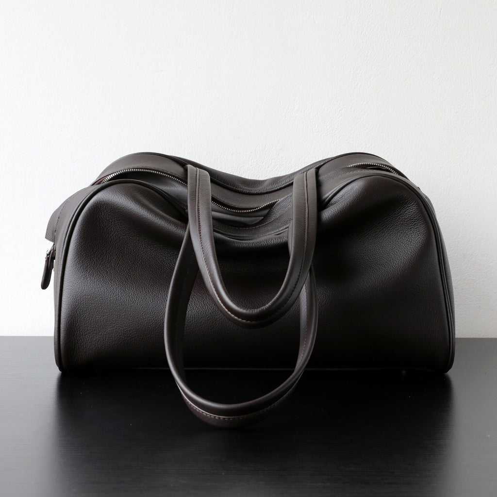 Sac fourre-tout femme cuir pleine fleur, sac vintage intemporel haut de gamme ,coloris noir,  vue frontale
