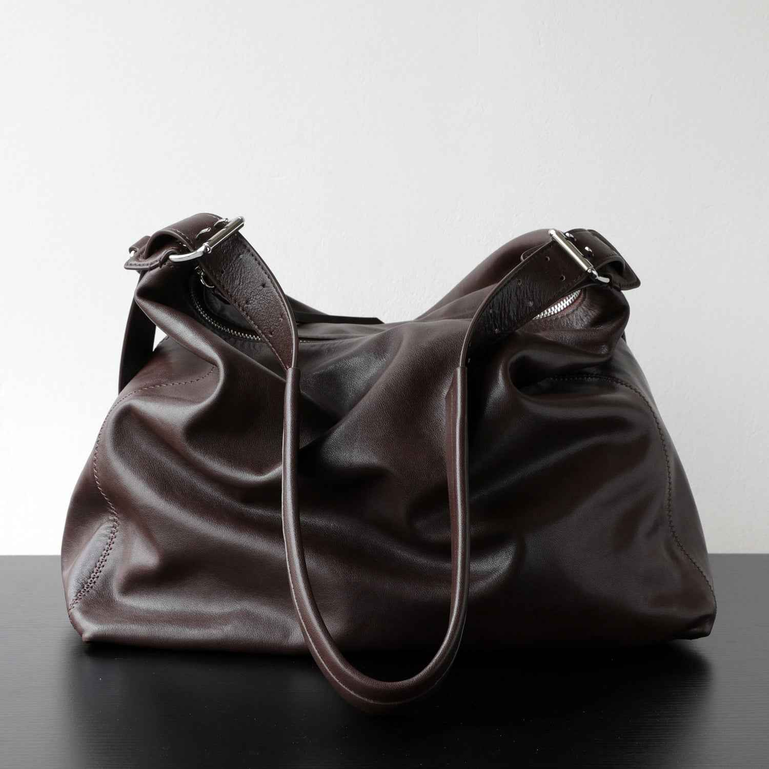 "Bosa" Sac à bandoulière vintage en cuir véritable