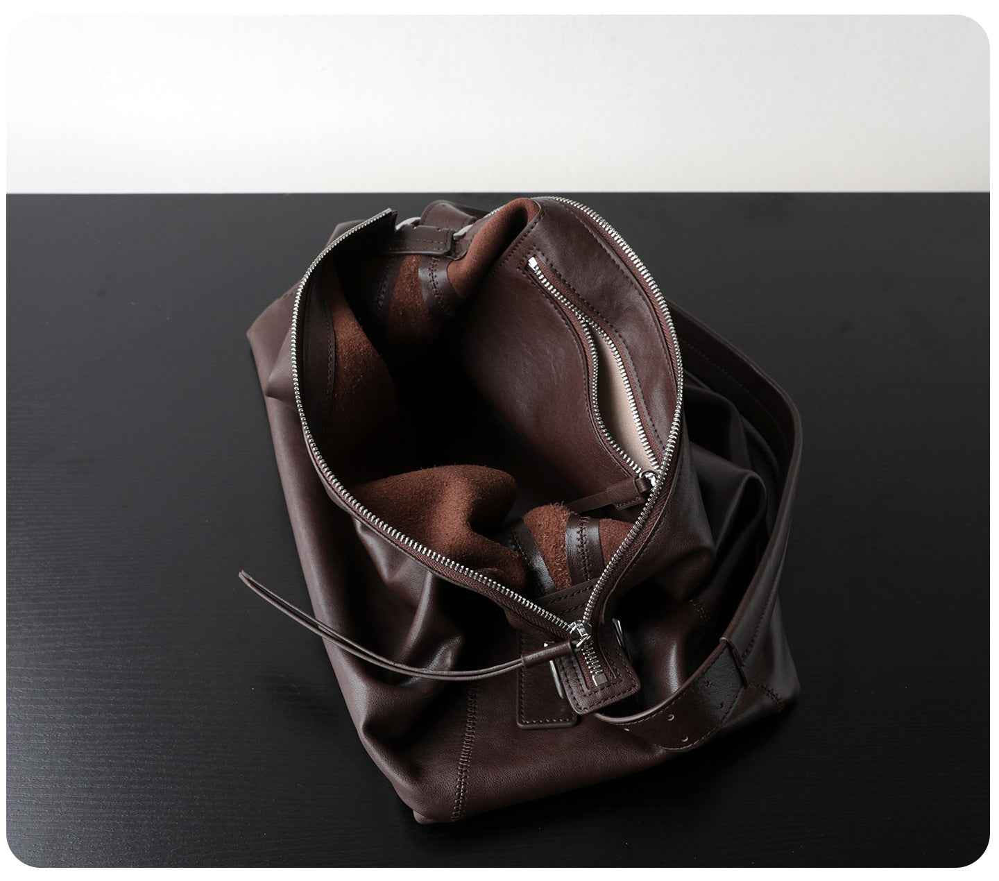 "Bosa" Sac à bandoulière vintage en cuir véritable